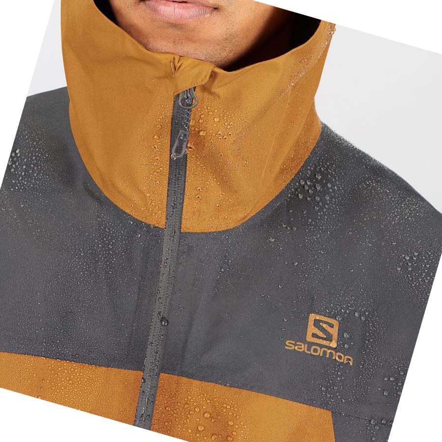 Chaquetas Salomon OUTLINE GORE-TEX WATERPROOF 2.5 LAYERS Hombre Amarillos | MX 3284UZG